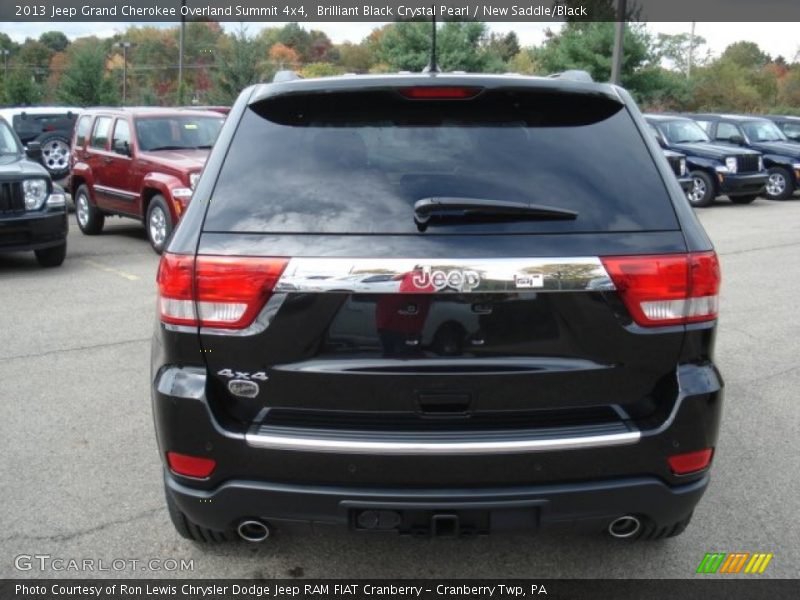 Brilliant Black Crystal Pearl / New Saddle/Black 2013 Jeep Grand Cherokee Overland Summit 4x4