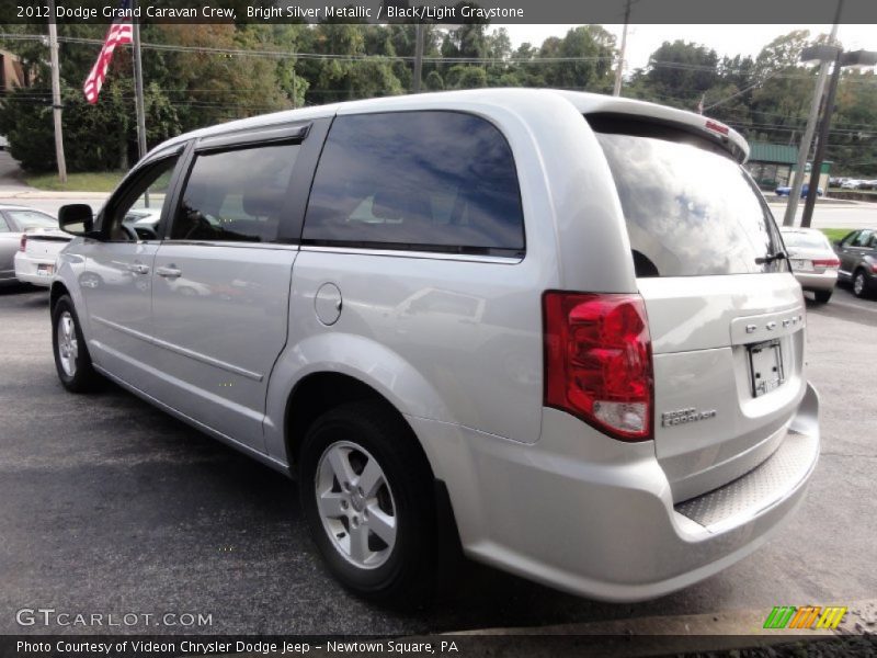 Bright Silver Metallic / Black/Light Graystone 2012 Dodge Grand Caravan Crew