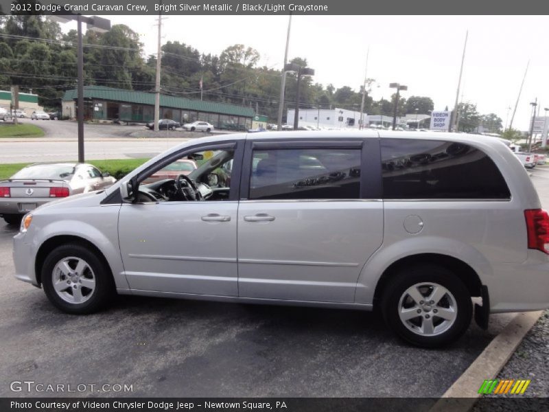 Bright Silver Metallic / Black/Light Graystone 2012 Dodge Grand Caravan Crew