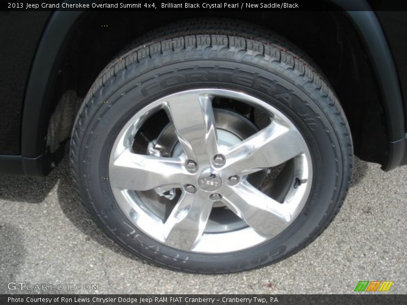 Brilliant Black Crystal Pearl / New Saddle/Black 2013 Jeep Grand Cherokee Overland Summit 4x4