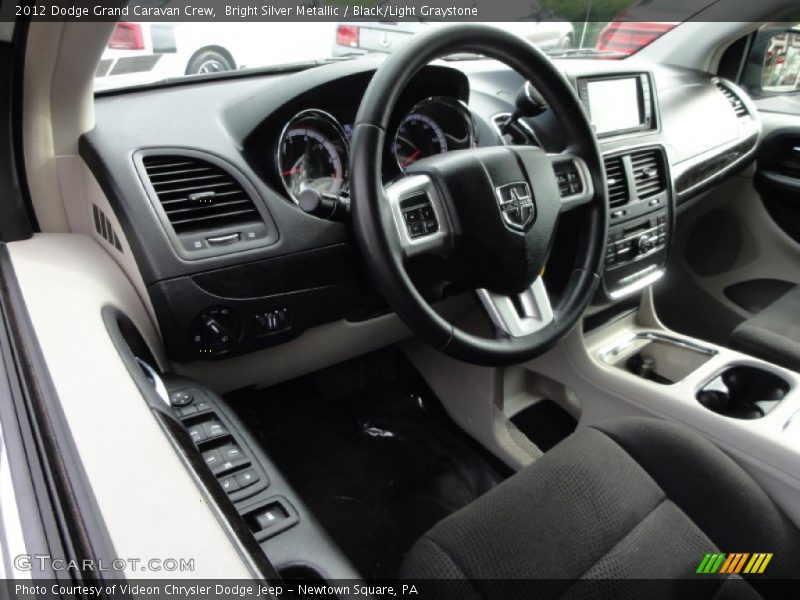 Bright Silver Metallic / Black/Light Graystone 2012 Dodge Grand Caravan Crew