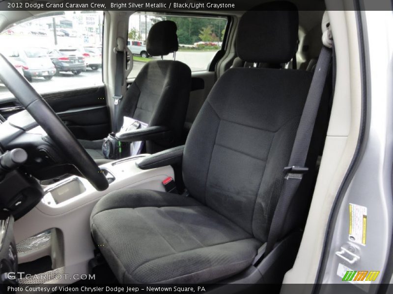 Bright Silver Metallic / Black/Light Graystone 2012 Dodge Grand Caravan Crew