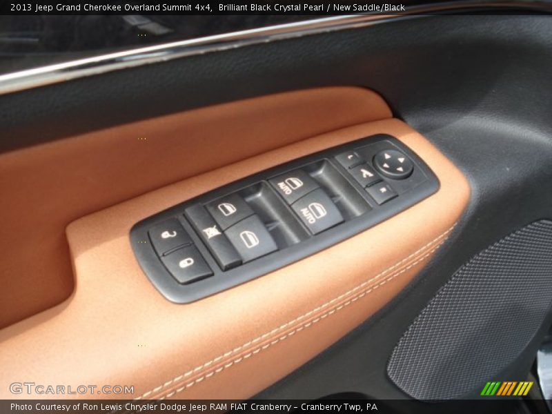 Brilliant Black Crystal Pearl / New Saddle/Black 2013 Jeep Grand Cherokee Overland Summit 4x4