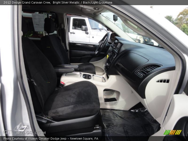 Bright Silver Metallic / Black/Light Graystone 2012 Dodge Grand Caravan Crew