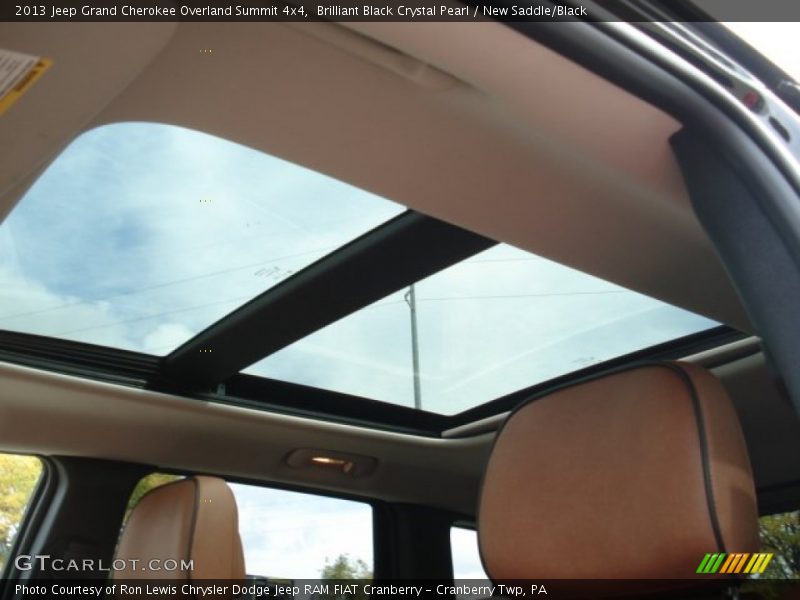 Brilliant Black Crystal Pearl / New Saddle/Black 2013 Jeep Grand Cherokee Overland Summit 4x4