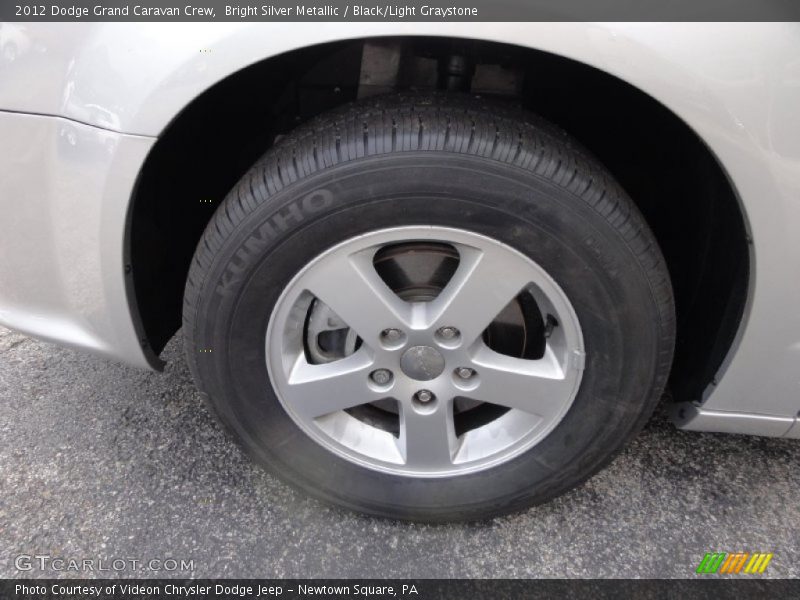 Bright Silver Metallic / Black/Light Graystone 2012 Dodge Grand Caravan Crew