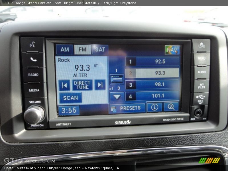 Bright Silver Metallic / Black/Light Graystone 2012 Dodge Grand Caravan Crew