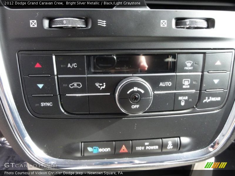 Bright Silver Metallic / Black/Light Graystone 2012 Dodge Grand Caravan Crew