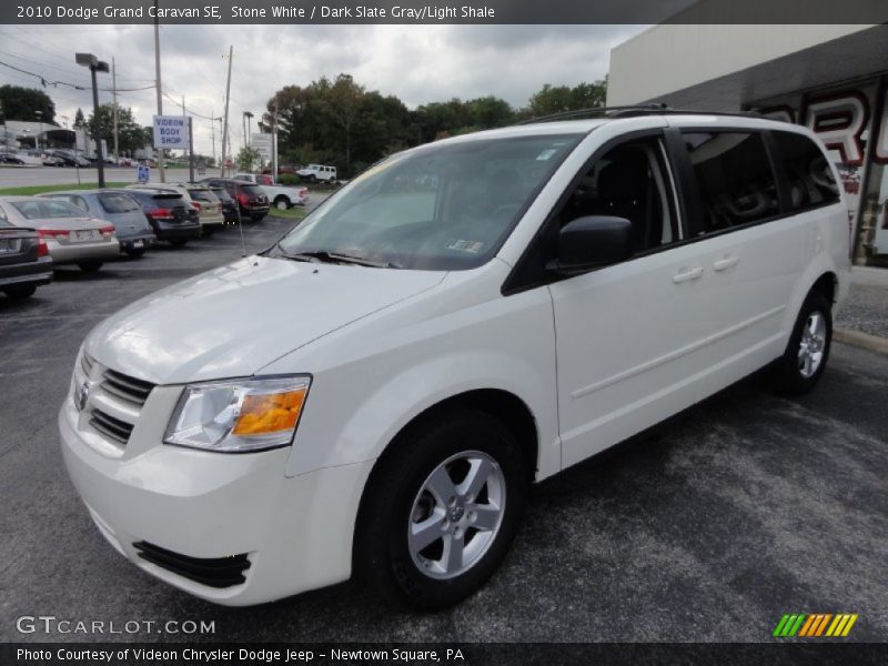 Stone White / Dark Slate Gray/Light Shale 2010 Dodge Grand Caravan SE