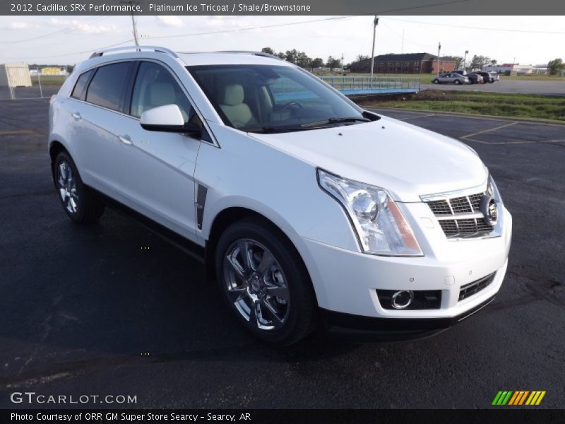 Platinum Ice Tricoat / Shale/Brownstone 2012 Cadillac SRX Performance