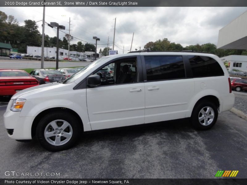 Stone White / Dark Slate Gray/Light Shale 2010 Dodge Grand Caravan SE