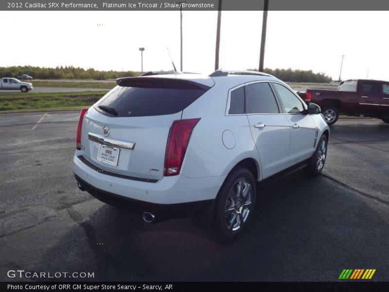 Platinum Ice Tricoat / Shale/Brownstone 2012 Cadillac SRX Performance