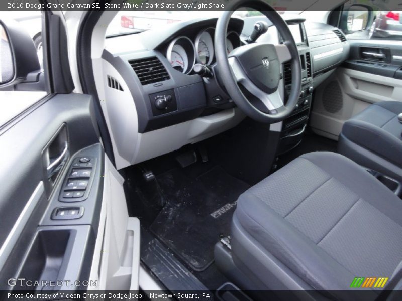 Stone White / Dark Slate Gray/Light Shale 2010 Dodge Grand Caravan SE