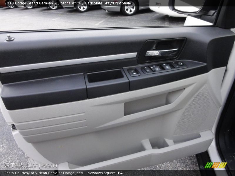 Stone White / Dark Slate Gray/Light Shale 2010 Dodge Grand Caravan SE