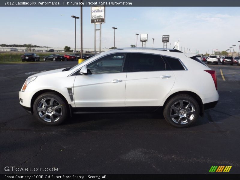 Platinum Ice Tricoat / Shale/Brownstone 2012 Cadillac SRX Performance