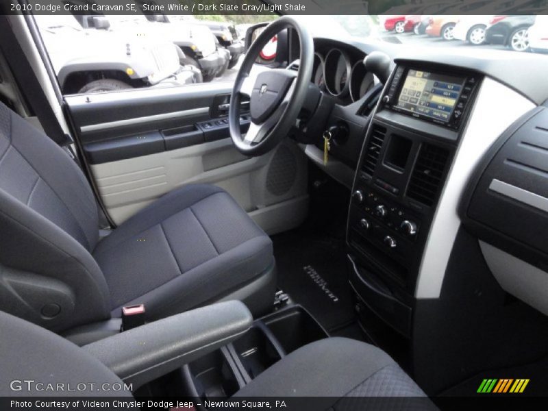 Stone White / Dark Slate Gray/Light Shale 2010 Dodge Grand Caravan SE
