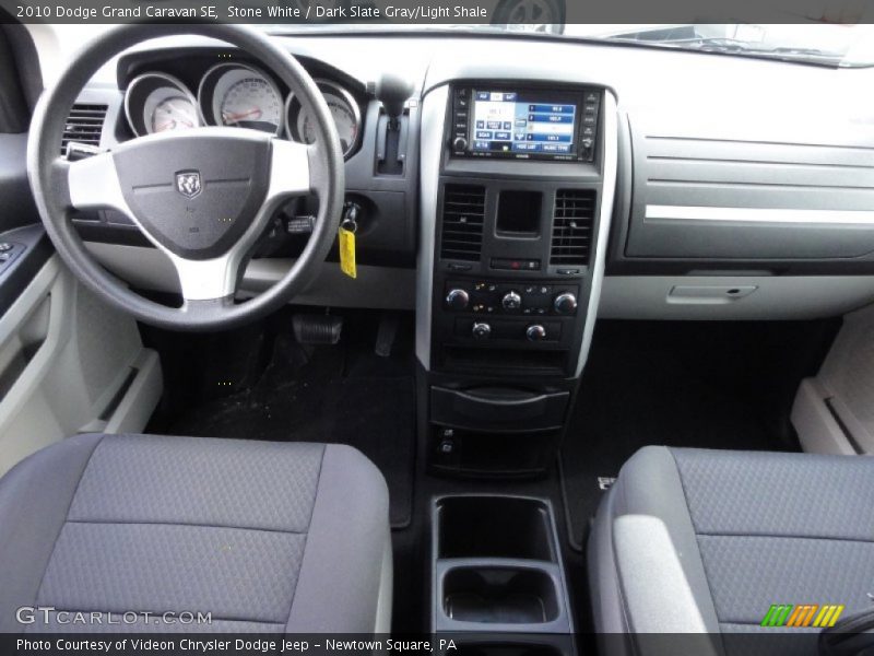 Stone White / Dark Slate Gray/Light Shale 2010 Dodge Grand Caravan SE