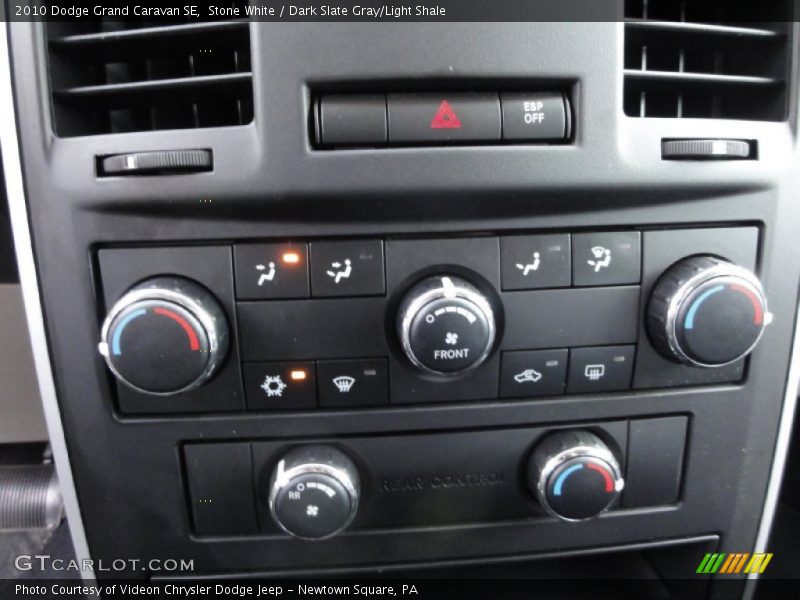 Stone White / Dark Slate Gray/Light Shale 2010 Dodge Grand Caravan SE