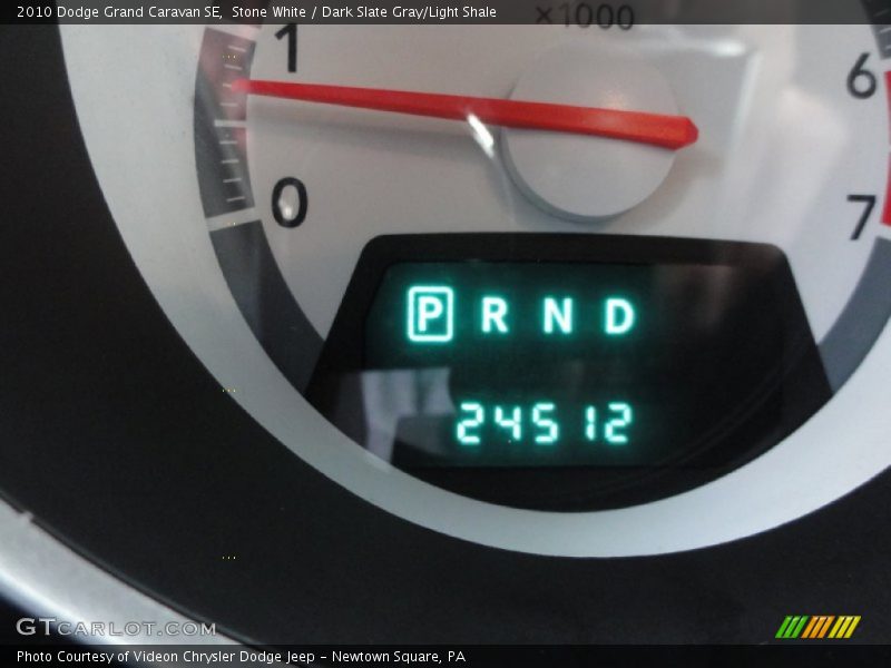 Stone White / Dark Slate Gray/Light Shale 2010 Dodge Grand Caravan SE