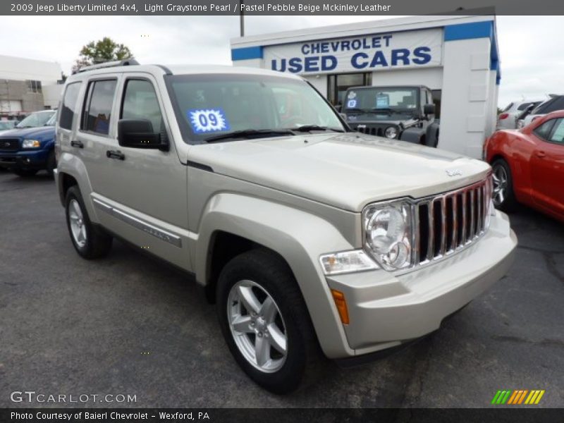Light Graystone Pearl / Pastel Pebble Beige Mckinley Leather 2009 Jeep Liberty Limited 4x4
