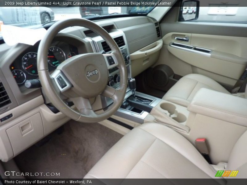 Light Graystone Pearl / Pastel Pebble Beige Mckinley Leather 2009 Jeep Liberty Limited 4x4