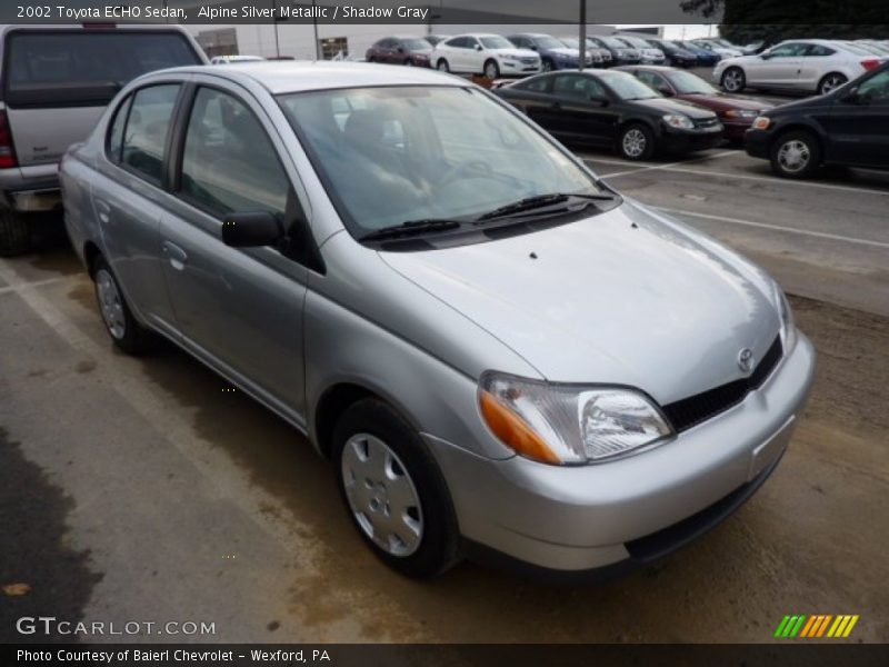 Alpine Silver Metallic / Shadow Gray 2002 Toyota ECHO Sedan