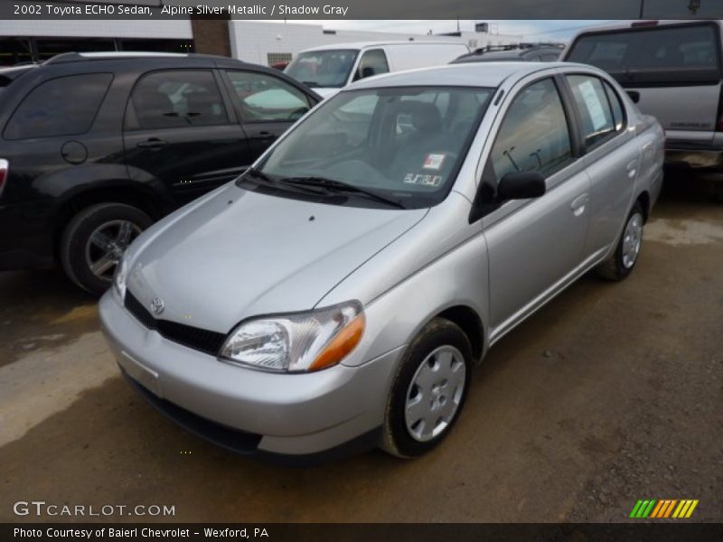 Alpine Silver Metallic / Shadow Gray 2002 Toyota ECHO Sedan