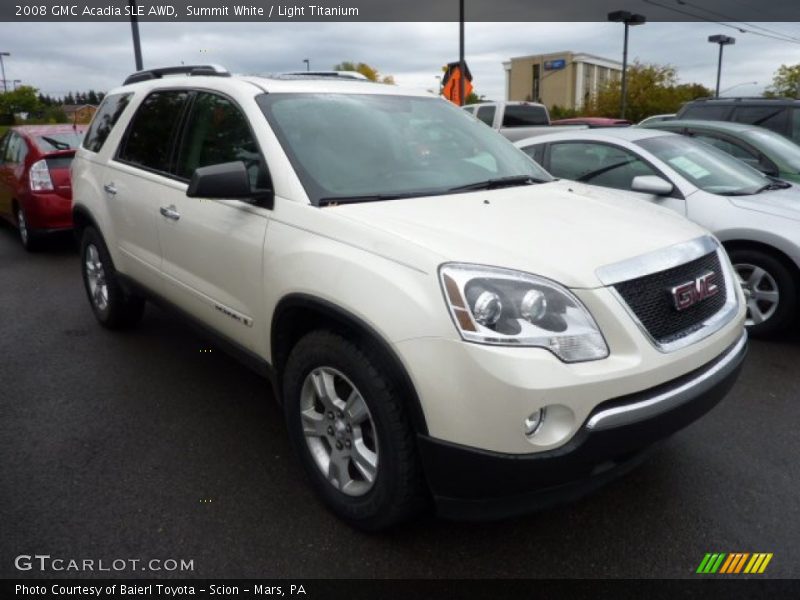 Summit White / Light Titanium 2008 GMC Acadia SLE AWD