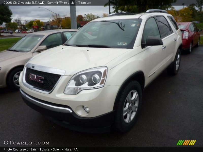 Summit White / Light Titanium 2008 GMC Acadia SLE AWD