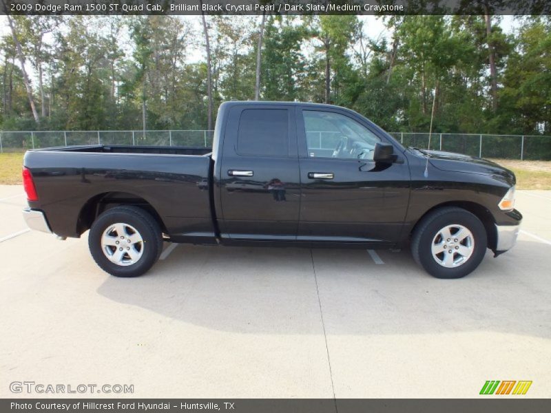 Brilliant Black Crystal Pearl / Dark Slate/Medium Graystone 2009 Dodge Ram 1500 ST Quad Cab
