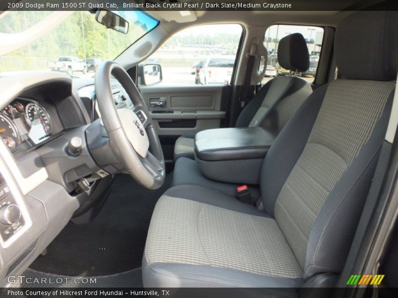 Brilliant Black Crystal Pearl / Dark Slate/Medium Graystone 2009 Dodge Ram 1500 ST Quad Cab