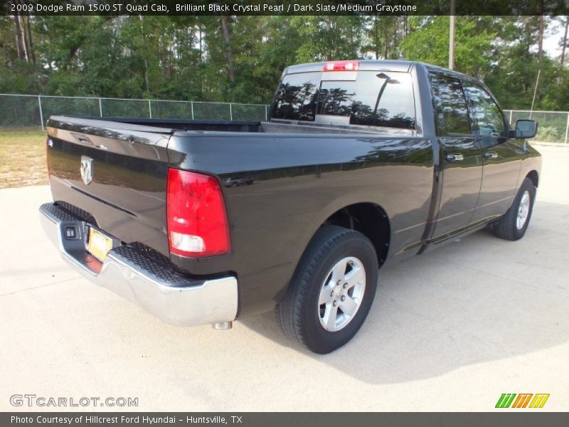 Brilliant Black Crystal Pearl / Dark Slate/Medium Graystone 2009 Dodge Ram 1500 ST Quad Cab