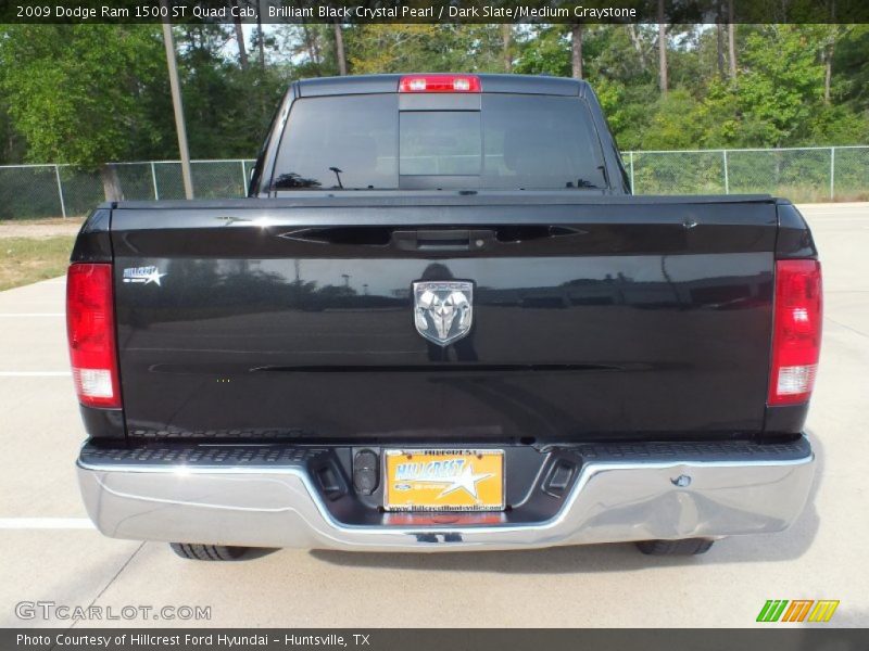 Brilliant Black Crystal Pearl / Dark Slate/Medium Graystone 2009 Dodge Ram 1500 ST Quad Cab
