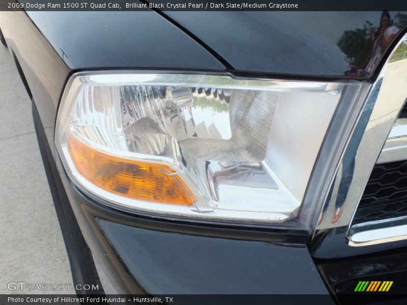 Brilliant Black Crystal Pearl / Dark Slate/Medium Graystone 2009 Dodge Ram 1500 ST Quad Cab