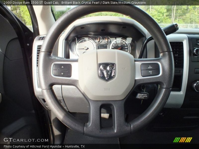 Brilliant Black Crystal Pearl / Dark Slate/Medium Graystone 2009 Dodge Ram 1500 ST Quad Cab