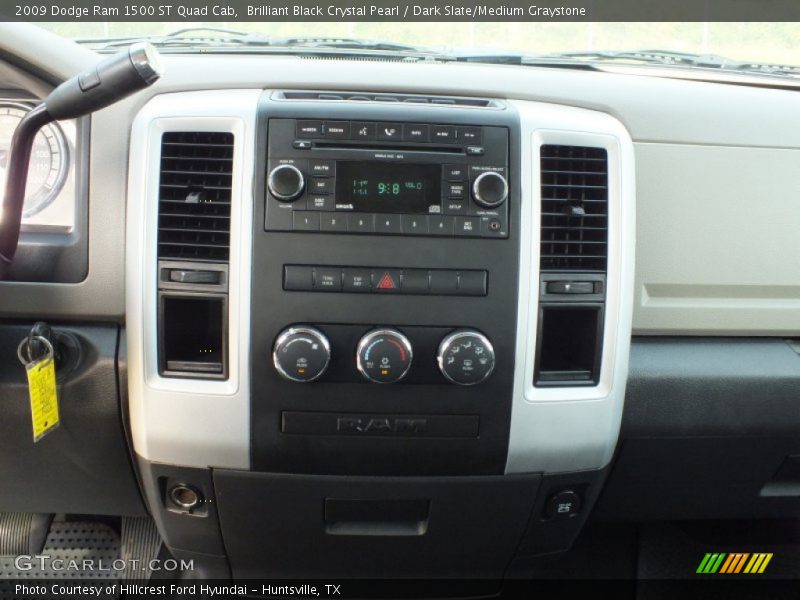 Brilliant Black Crystal Pearl / Dark Slate/Medium Graystone 2009 Dodge Ram 1500 ST Quad Cab