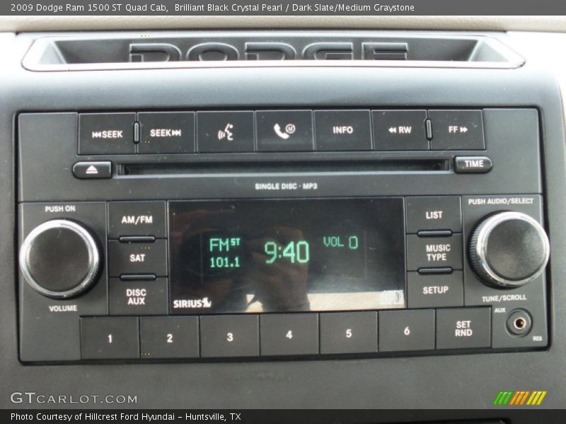 Brilliant Black Crystal Pearl / Dark Slate/Medium Graystone 2009 Dodge Ram 1500 ST Quad Cab