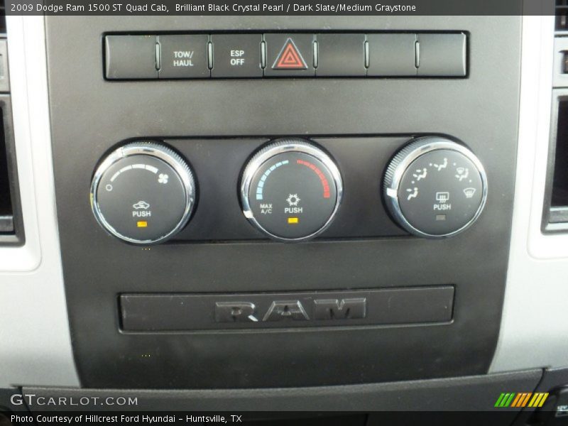 Brilliant Black Crystal Pearl / Dark Slate/Medium Graystone 2009 Dodge Ram 1500 ST Quad Cab