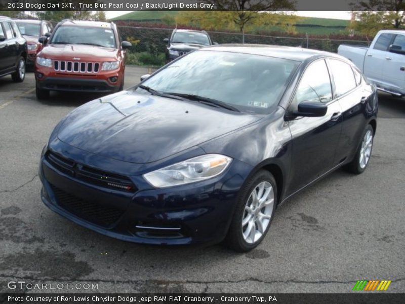 True Blue Pearl Coat / Black/Light Diesel Gray 2013 Dodge Dart SXT