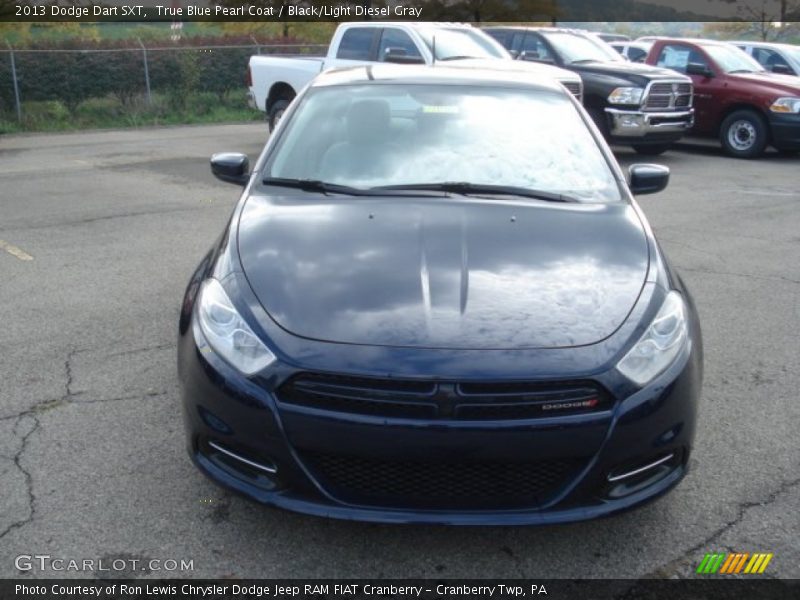 True Blue Pearl Coat / Black/Light Diesel Gray 2013 Dodge Dart SXT