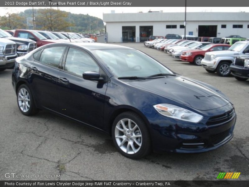 True Blue Pearl Coat / Black/Light Diesel Gray 2013 Dodge Dart SXT