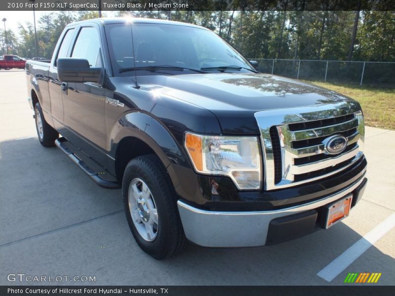 Tuxedo Black / Medium Stone 2010 Ford F150 XLT SuperCab