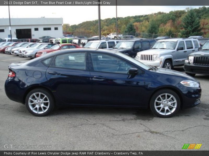 True Blue Pearl Coat / Black/Light Diesel Gray 2013 Dodge Dart SXT