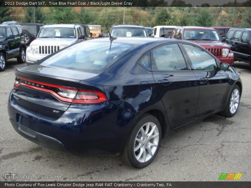True Blue Pearl Coat / Black/Light Diesel Gray 2013 Dodge Dart SXT