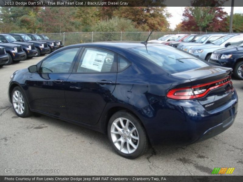 True Blue Pearl Coat / Black/Light Diesel Gray 2013 Dodge Dart SXT