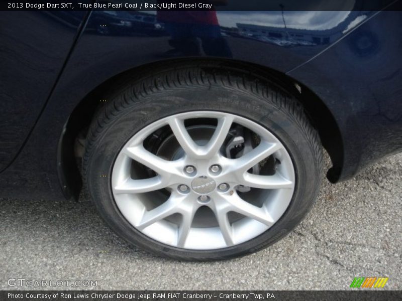 True Blue Pearl Coat / Black/Light Diesel Gray 2013 Dodge Dart SXT