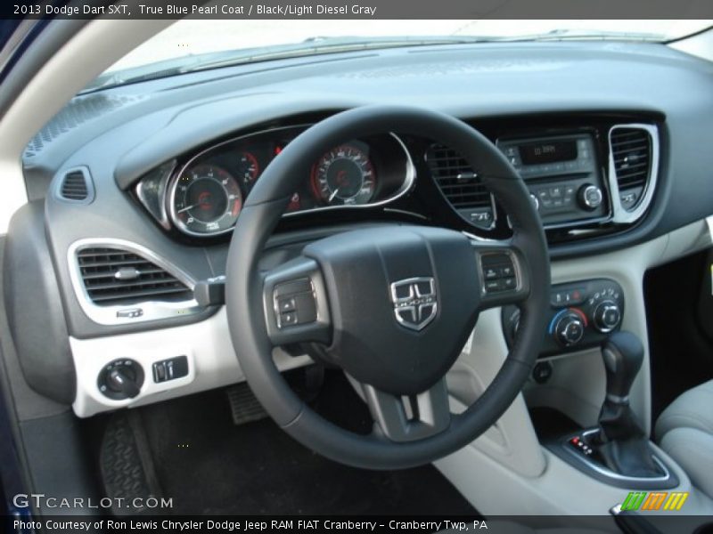 True Blue Pearl Coat / Black/Light Diesel Gray 2013 Dodge Dart SXT