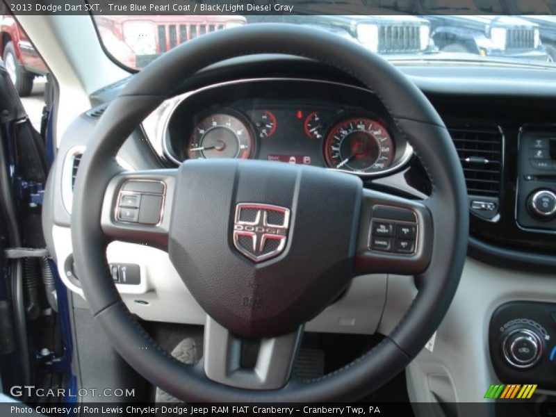 True Blue Pearl Coat / Black/Light Diesel Gray 2013 Dodge Dart SXT