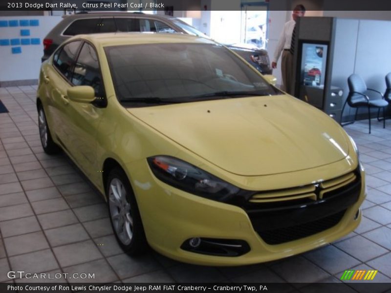Citrus Peel Pearl Coat / Black 2013 Dodge Dart Rallye