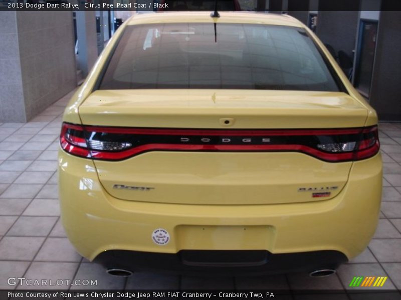 Citrus Peel Pearl Coat / Black 2013 Dodge Dart Rallye